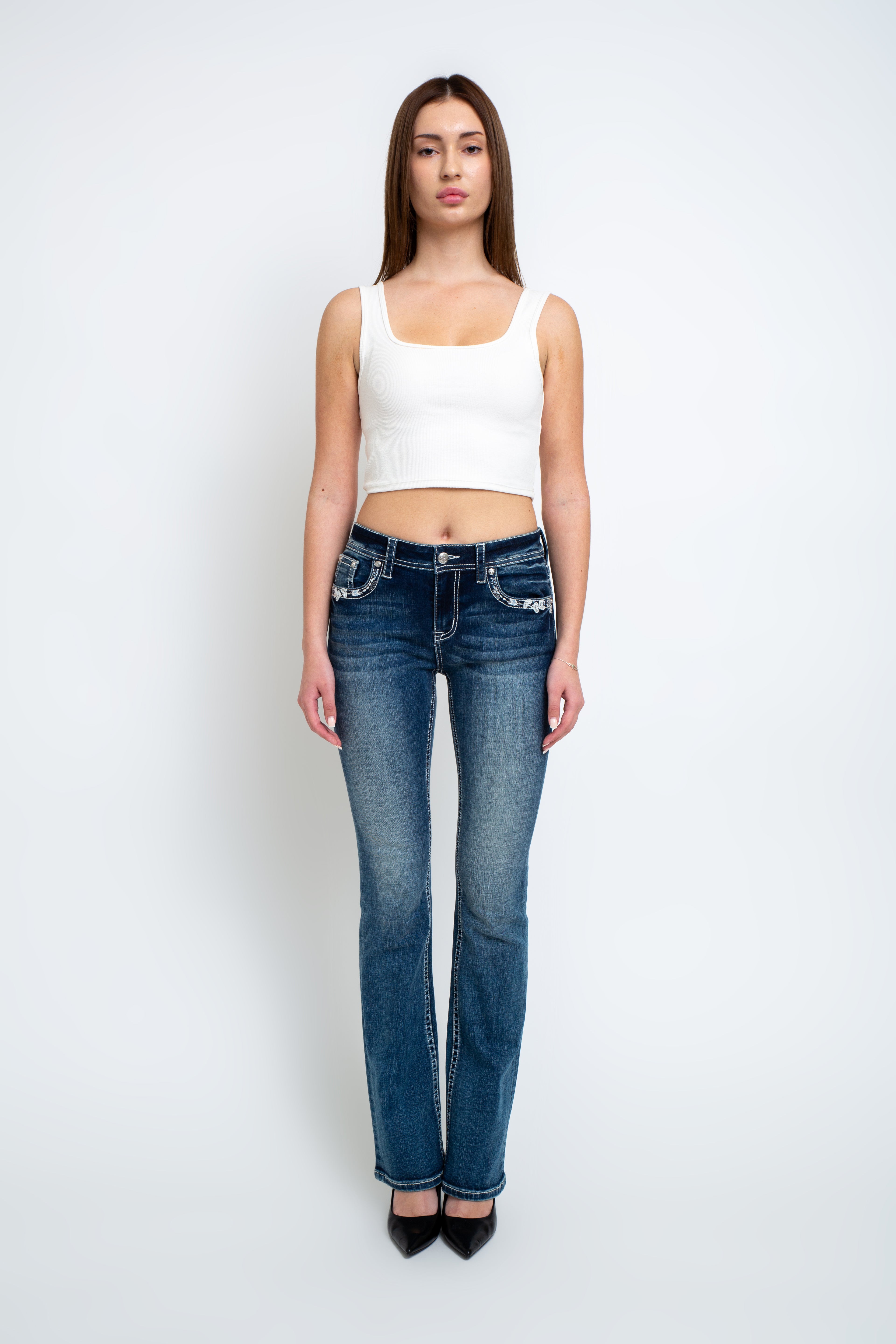 embellished jeans - embellish jeans - grace in la denim