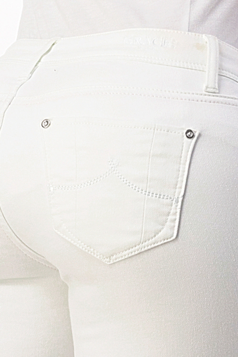 Basic White Soft Denim Mid Rise Skinny Jeans
