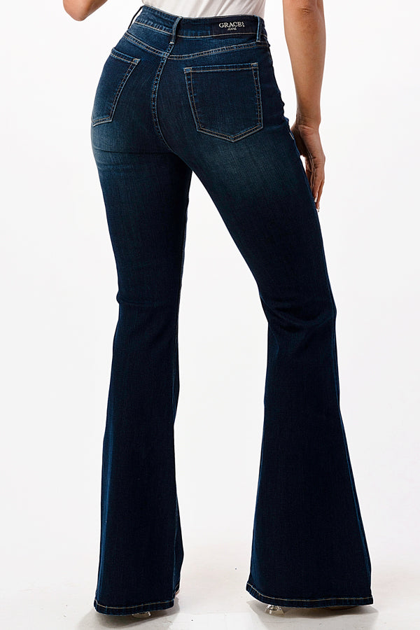 womens bootcut jeans - grace in la denim